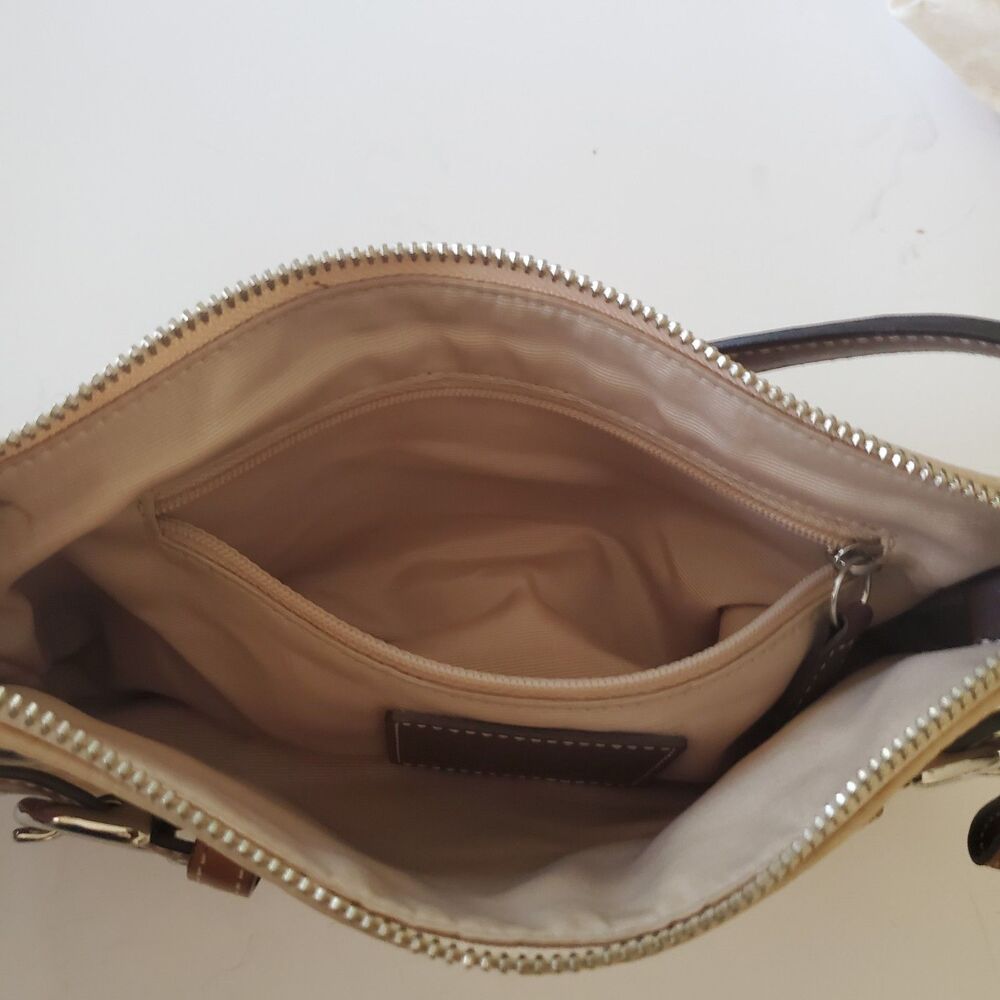 Coach East West Beige Pebbled Leather Demi Convertible Shoulder Bag Y2K NWOT - Picture 10 of 16